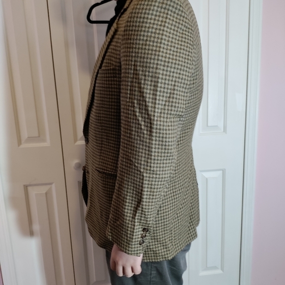Burberrys Vintage 1970s 1980s brown gingham tailored sport coat 100% Pure Wool - Picture 16 of 17